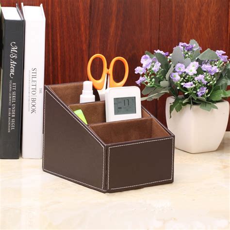 Wood desk organizer has slot for your cards, paper for notes, small necessities. Leather Remote Control Holder and Desk Organizer ...