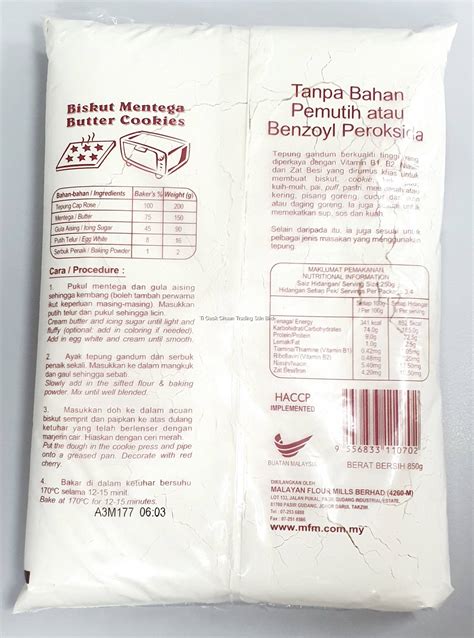 Click here to open zoom in to image. Rose Wheat Flour 850 gm - Ti Geok Chuan Trading Sdn Bhd