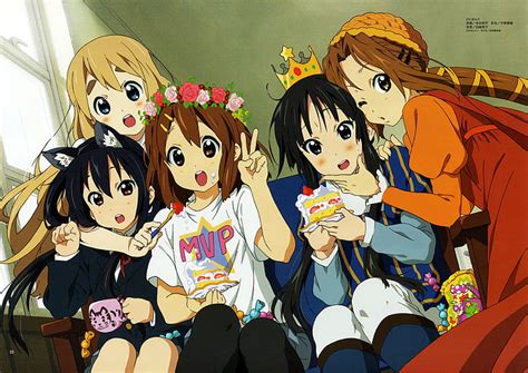 Hd Wallpaper Anime Beautiful Characters Friends Girl Girls Group