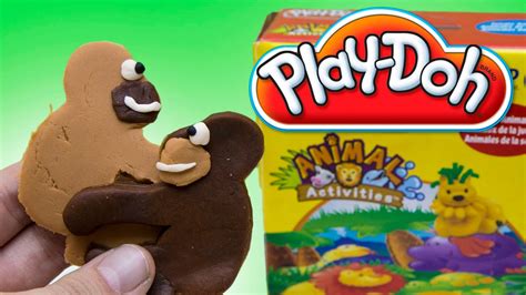 Play Doh Jungle Pets Animal Activities Play Doh Gorilla And Monkey