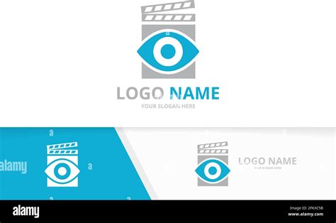 Vector Eye And Clapperboard Logo Combination Unique Film Logotype