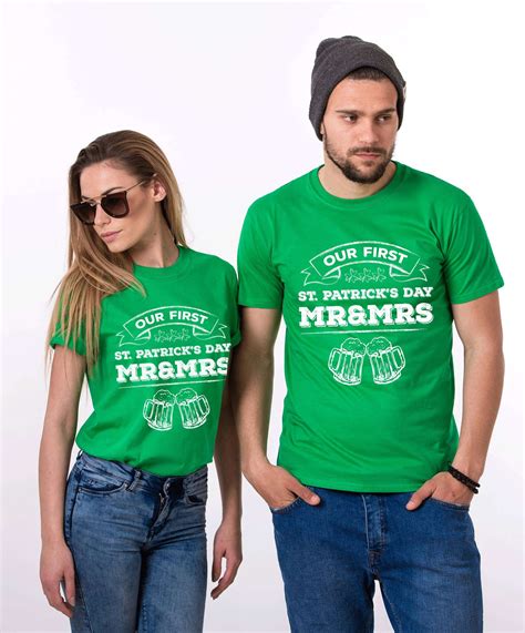 Our First St Patricks Day Matching Couples Shirts