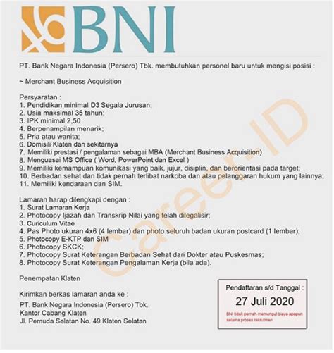 Bank negara malaysia may, when necessary, request the applicant to furnish additional information/documents to ccris is not a blacklist system as perceived by some people. Lowongan BUMN SMA SMK D3 S1 Terbaru PT. Bank Negara ...