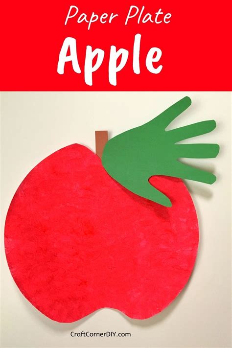Paper Plate Apple Fall Craft For Kids Craft Corner Diy Apple Fall