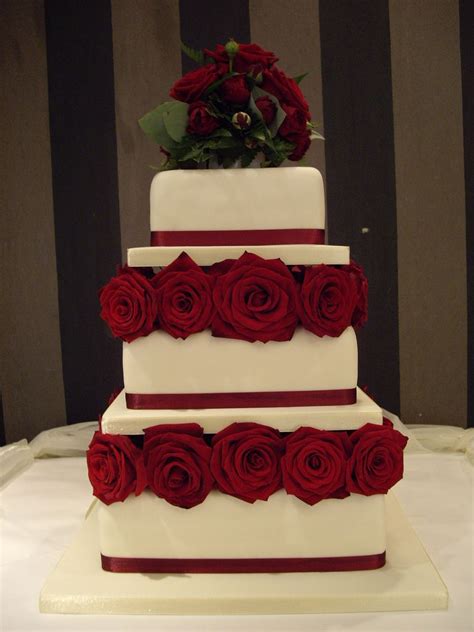 Fresh flowers add a vibrant and elegant touch to cake decorating. Square Open Stacked Wedding Cake with Fresh FLowers ...