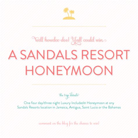 Sandals Honeymoon Giveaway