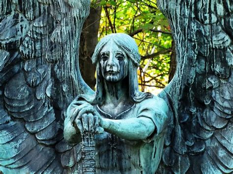 Weeping Angel Lakeview Cemetery Cleveland Creepy
