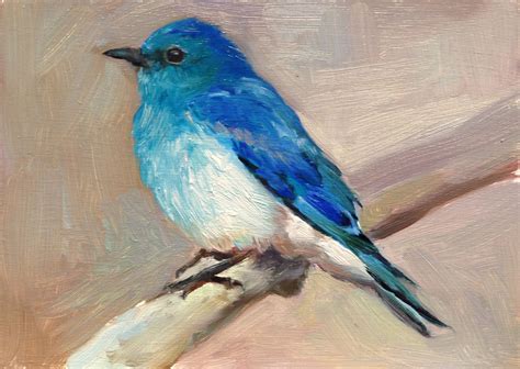 Mountain Bluebird Ii Birds Painting Bird Painting Acrylic Blue Bird