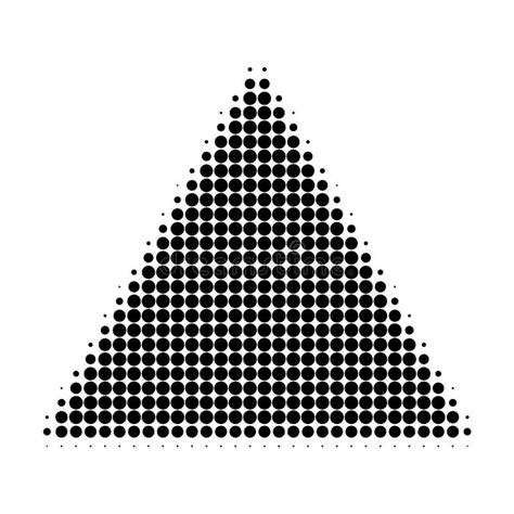 Filled Triangle Halftone Dotted Icon Stock Vector Illustration Of
