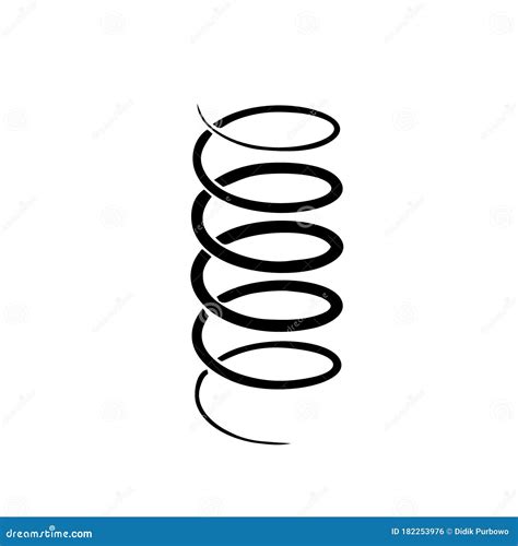 Spring Coil Icon Isometric Of Spring Coil Vector Icon For Web Design