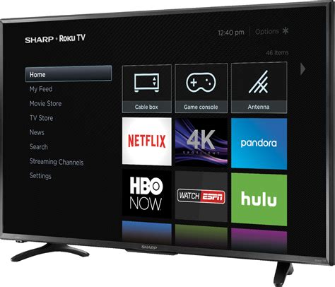 Best Buy Sharp 43 Class Led 2160p Smart 4k Uhd Tv With Hdr Roku Tv Lc