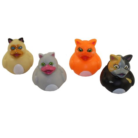 Rhode Island Novelty Rubber Ducks Cats Set Of 4 Styles Walmart