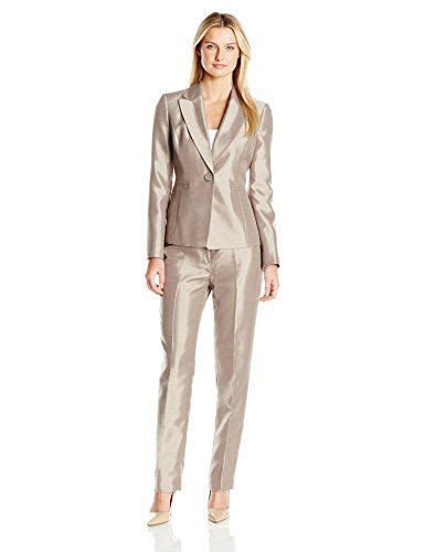 Le Suit Womens Shiny 1 Button Jacket Pant Suit Womens Dress Suits Women Suits Wedding Wear
