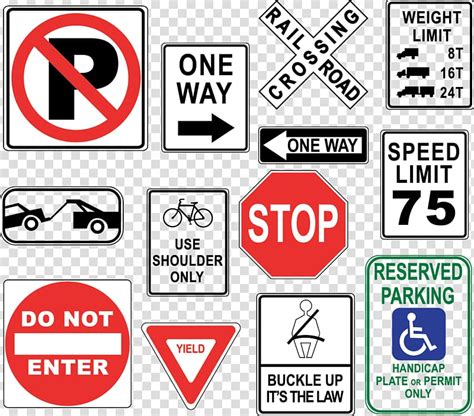 Road Signage Lot Car Defensive Driving Road Traffic Safety Traffic