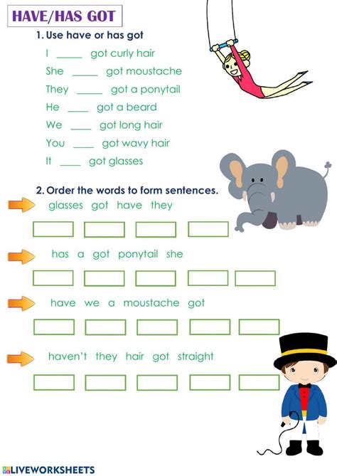 Have Got Has Got Interactive And Downloadable Worksheet You Can Do 1a8
