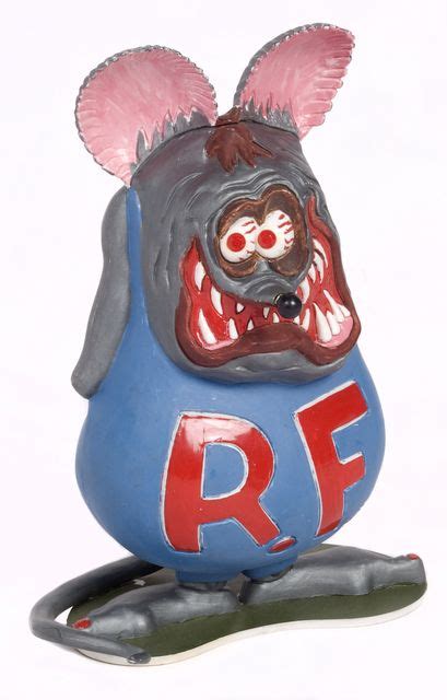 Hand Painted Plastic Rat Fink Toy Circa 1964 Artist Ed Roth Invented