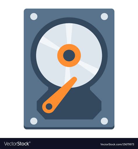 Hard Disk Flat Icon Hardware And Hdd Royalty Free Vector
