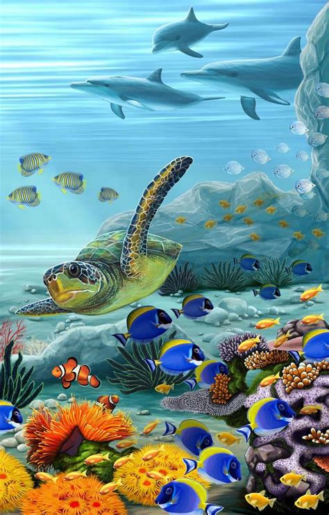 Pin By Glenda Bullock On Tumblers In 2022 Ocean Art Sea Life Art
