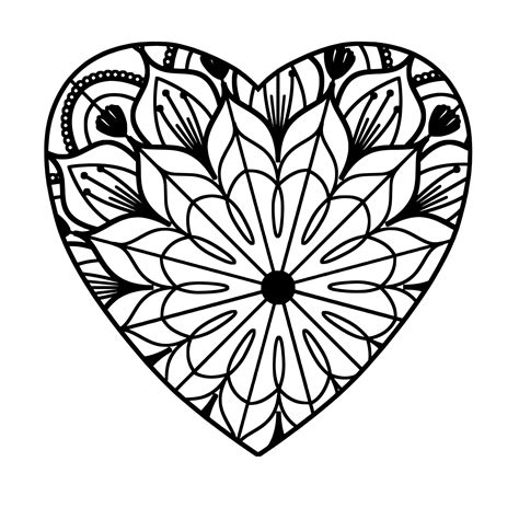 Heart Mandala Heart Mandala Svg