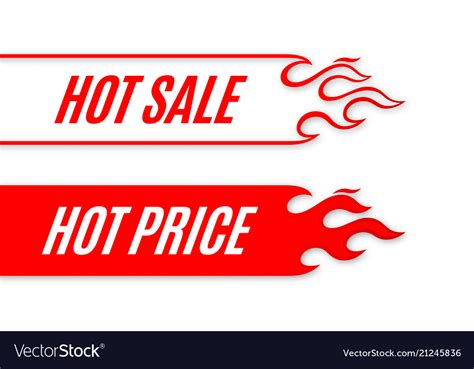 Hot Sale Banner Scroll Template Design With Flame Vector Image