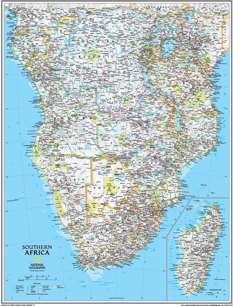 Africa 1963 Wall Map By National Geographic Mapsales