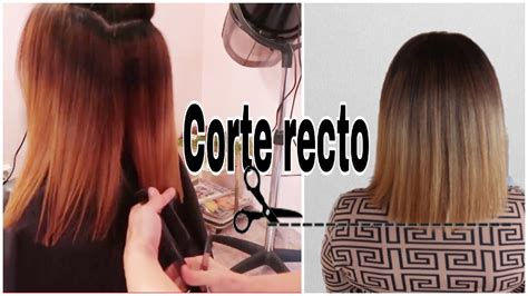 CORTE DE CABELLO RECTO YouTube