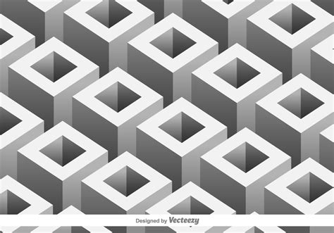 Vector Pattern With 3d Geometric Shapes 125747 Vector Art At Vecteezy