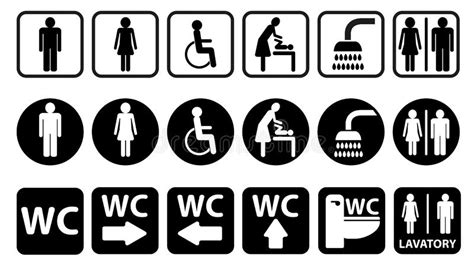 Man Lavatory Icon Men Rest Room Sign Toilet For Gents Symbol Vector