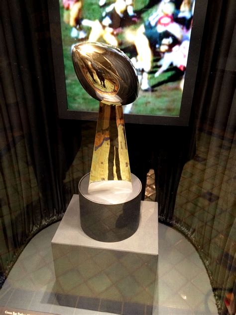 Original 1967 Vince Lombardi Trophy On Display At The Newark Museum