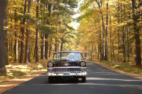 Nothing Screams Fall Quite Like An Old Car Driving Down A Road Thats