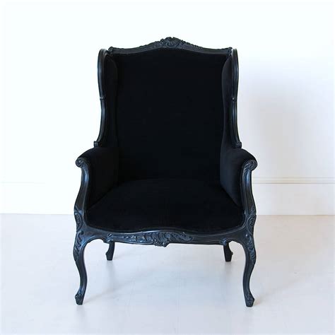 Get set for black chair at argos. Black French Wingback Chair By Out There Interiors ...