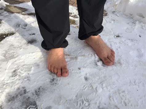 Cold Weather Barefoot Girls