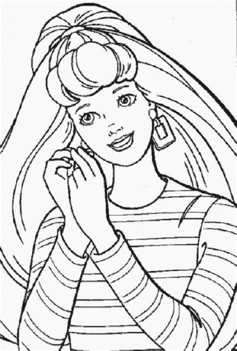 Coloriage Dessin Barbie facile dessin gratuit à imprimer