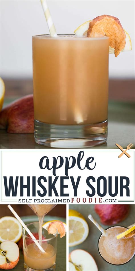 Apple Whiskey Sour, blended with apple juice, bourbon ...