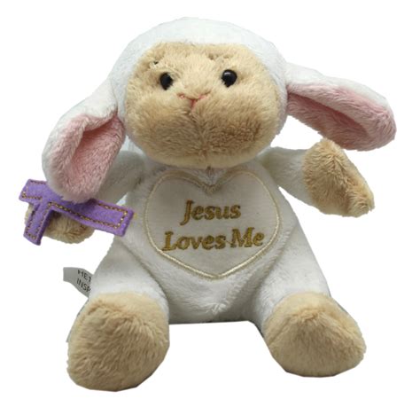 Inspirational Lambs Small Plush Toys Jesus Loves Me By Ganz 4in