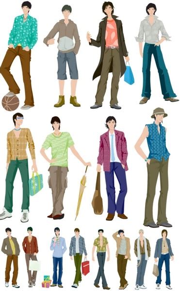 Image of 1001 ideas on how to draw anime tutorials pictures. Fashion boys vector Free vector in Adobe Illustrator ai ...