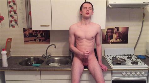 Sexy Teenager Jerking Off And Cum Hard In Kitchen Big