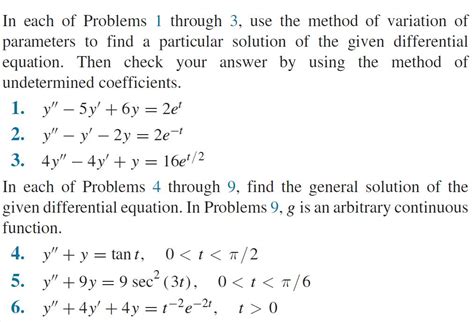 Solved In Each Of Problems 1 Through 3 Use The Method Of