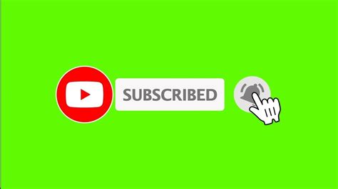 Subscribe Button Green Screen Video Youtube