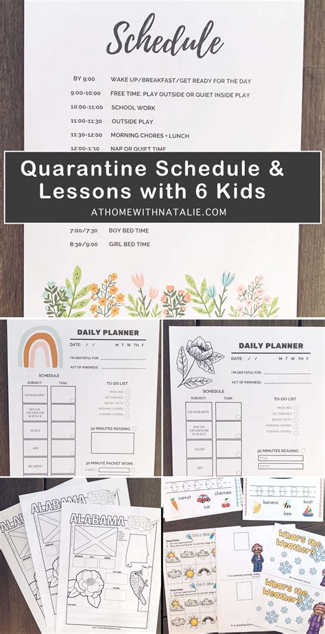 Quarantine Schedule And Lessons With 6 Kids At Home With Natalie