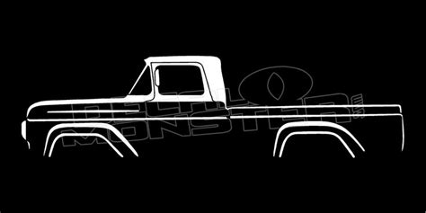 Ford F100 1957 1960 Classic Pickup Truck Silhouette Decal Sticker