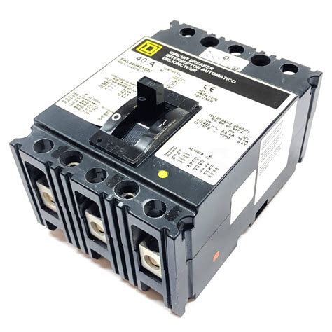 Fal340401027 Square D Molded Case Circuit Breaker 3 Pole 40 Amp