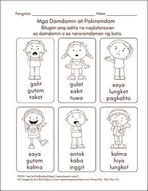 Buatlah dalam bentuk tabel 5 gerak dasar lokomotor dan 5 gerak non lokomotor! Filipino Worksheets | Samut-samot | Kindergarten reading ...