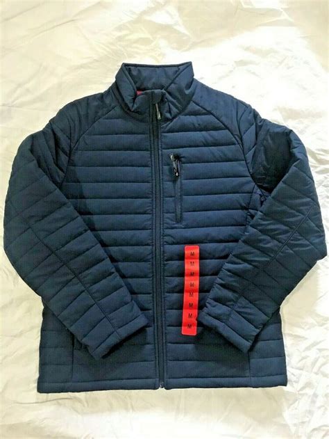 Nautica Mens Active Stretch Water Resistant Windproof Quilted Navy