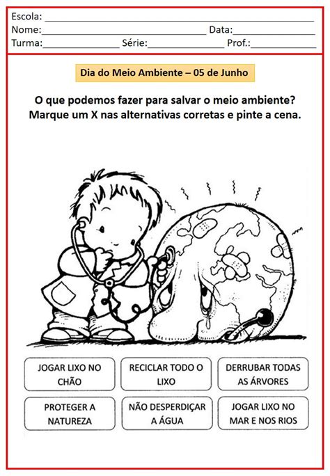 atividades para o dia do meio ambiente Atividades para a Educação Infantil Cantinho do Saber