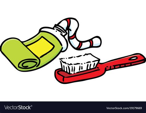 Cartoon Toothpaste And Toothbrush Royalty Free Vector Image