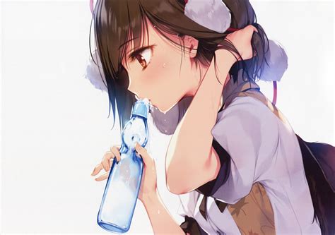 Anime Girl Drinking