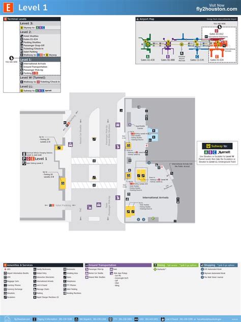 George Bush Airportiah Terminal Maps Shops Restaurants Food Court 2023