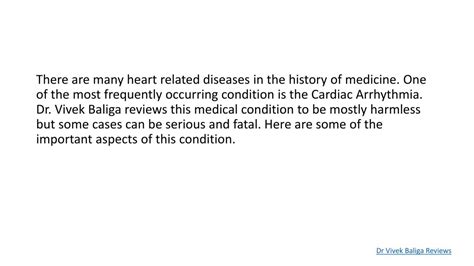 Ppt Cardiac Arrhythmia As Reviewed By Dr Vivek Baliga Powerpoint