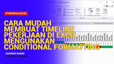 Cara Membuat Timeline Pekerjaan Di Excel Menggunakan Conditional Formatting YouTube
